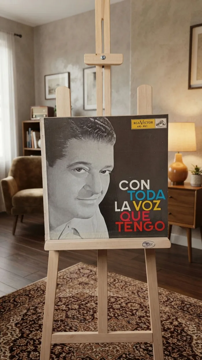 Tapa de «Con Toda La Voz Que Tengo» — Aníbal Troilo Y Su Orquesta Típica, sello RCA Victor